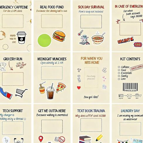 The 'For When..' College Survival Kit Gift Card Book, 2026 College Graduation Gift Card Holder Book, Funny Interactive Pages Money Cash Holder, Back to School Student Care Package Idea in Saudi Arabia