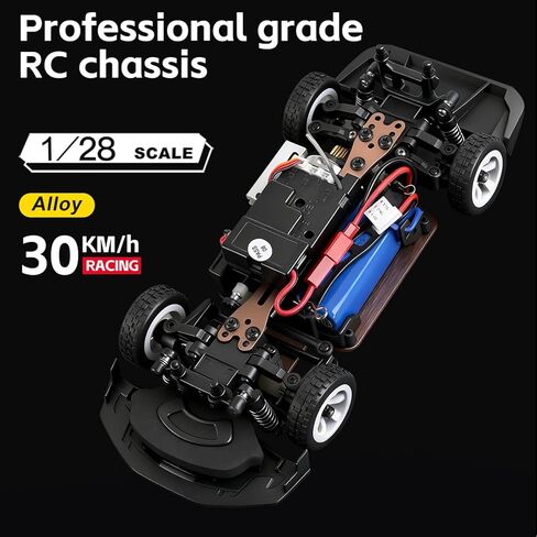سيارة Wltoys 284019-A RC Drift، سيارة رالي RC بمقياس 1:28، 2.4 جيجا هرتز، 30 كم/ساعة، إصدار بطارية مزدوجة، تعليق مستقل، مثبت جيروسكوبي، مصابيح LED، تحكم نسبي كامل (أزرق) in Kuwait