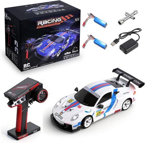 سيارة Wltoys 284019-A RC Drift، سيارة رالي RC بمقياس 1:28، 2.4 جيجا هرتز، 30 كم/ساعة، إصدار بطارية مزدوجة، تعليق مستقل، مثبت جيروسكوبي، مصابيح LED، تحكم نسبي كامل (أزرق) in Kuwait