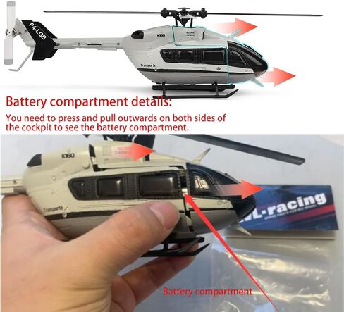 Wltoys K160 RC Helicopter, 4 Channels EC145 RC Helicopter with 6G Gyro, Alt Hold, One-Touch Fly, Brushless Motor, Auto Anti-Crash, Beginner Friendly Indoor Outdoor Flight in Saudi Arabia