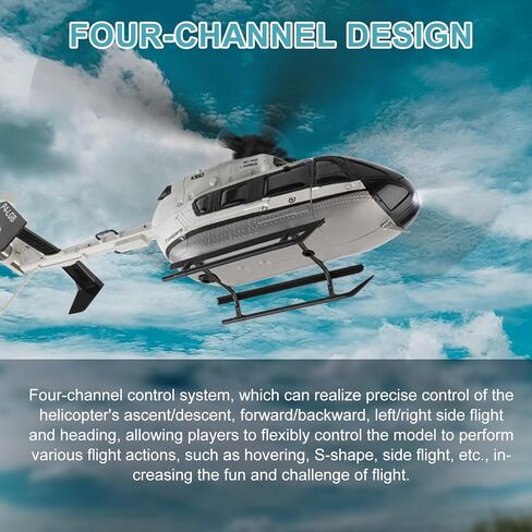Wltoys K160 RC Helicopter, 4 Channels EC145 RC Helicopter with 6G Gyro, Alt Hold, One-Touch Fly, Brushless Motor, Auto Anti-Crash, Beginner Friendly Indoor Outdoor Flight in Saudi Arabia