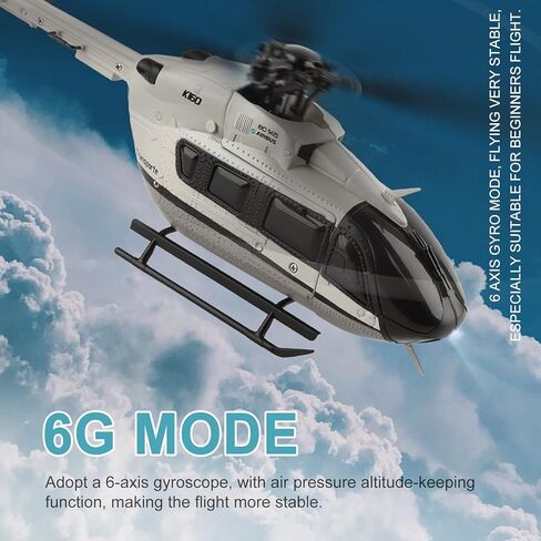 Wltoys K160 RC Helicopter, 4 Channels EC145 RC Helicopter with 6G Gyro, Alt Hold, One-Touch Fly, Brushless Motor, Auto Anti-Crash, Beginner Friendly Indoor Outdoor Flight in Saudi Arabia