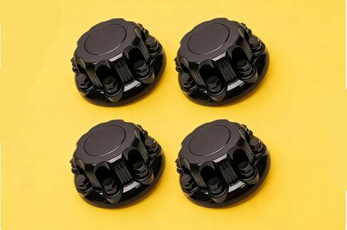 4Pcs Chrome Wheel Center Caps 8 Lugs Compatible with 1998-2013 Chevy Silverado Avalanche Suburban&for GMC Sierra Yukon 1500 2500 3500 16" Rim Hub Cover Replace OEM (Gloss Black) in Kuwait