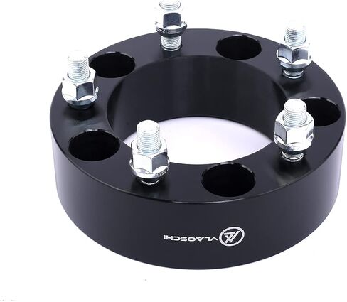 محولات عجلات سوداء مزورة 5x127 إلى 5x120 مقاس 2 بوصة مع مسامير 14x1.5 متوافقة مع Jeep 5 Lug 5x5 لعام 2019+ Wrangler JL JLU Gladiator JT | 2011+ جراند شيروكي WK2 دورانجو - عبوة من 4 قطع in Kuwait