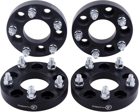 محولات عجلات سوداء مزورة 5x127 إلى 5x120 مقاس 2 بوصة مع مسامير 14x1.5 متوافقة مع Jeep 5 Lug 5x5 لعام 2019+ Wrangler JL JLU Gladiator JT | 2011+ جراند شيروكي WK2 دورانجو - عبوة من 4 قطع in Kuwait