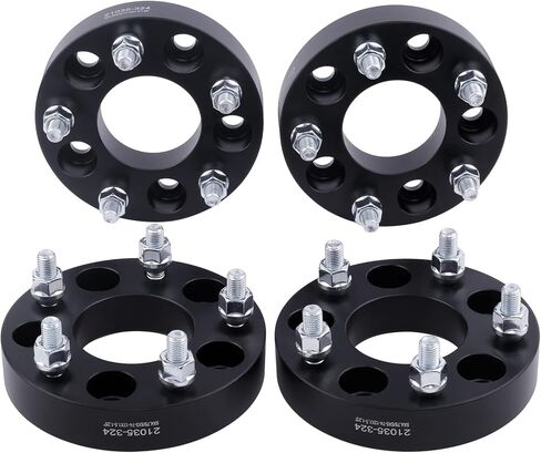 محولات عجلات سوداء مزورة 5x127 إلى 5x120 مقاس 2 بوصة مع مسامير 14x1.5 متوافقة مع Jeep 5 Lug 5x5 لعام 2019+ Wrangler JL JLU Gladiator JT | 2011+ جراند شيروكي WK2 دورانجو - عبوة من 4 قطع in Kuwait