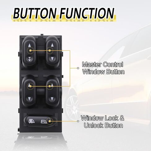 Vurkcy Power Master Window Switch, Fit for 2004-2008 Ford F150, 2003-2008 Crown Victoria, 2003-2006 Ford Expedition, Lincoln Mark LT, Mercury Grand Marquis and Marauder, Replaces 901339, 5L1Z14529AA in Kuwait