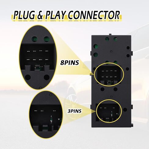 Vurkcy Power Master Window Switch, Fit for 2004-2008 Ford F150, 2003-2008 Crown Victoria, 2003-2006 Ford Expedition, Lincoln Mark LT, Mercury Grand Marquis and Marauder, Replaces 901339, 5L1Z14529AA in Kuwait