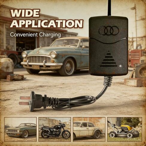 12V Trickle Charger and Battery Maintainer, Charging & Maintenance Tool for Car and Motorcycle Batteries, Wide Compatibility Charger with Safety Protection for ATV, RV, Boat, Riding Mower in Saudi Arabia