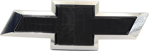 AUTOGEM 2016–2018 Chevy Silverado LED Lighted Front Grille Emblem, Black Finish, Chrome Bow Tie Side in Saudi Arabia