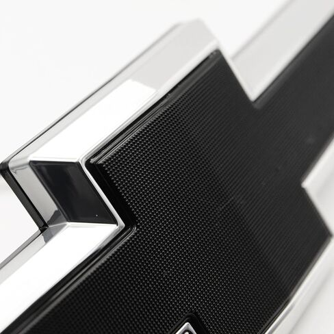 AUTOGEM 2016–2018 Chevy Silverado LED Lighted Front Grille Emblem, Black Finish, Chrome Bow Tie Side in Saudi Arabia