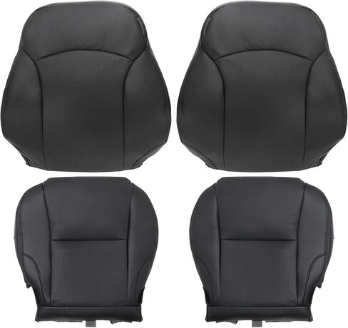 Driver & Passenger Bottom & Top Lean Back Leather Replacement Seat Covers Black Compatible with Lexus IS250 IS350 2006 2007 2008 2009 2010 2011 2012 2013 in Saudi Arabia
