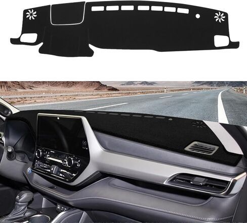 Car Dash Cover Mat Compatible with Toyota Highlander 2020-2026(with HUD) Anti-Skid Center Console Protector Interior Dash Mat Dashboard Cover Pad Accessories(Red Edge) in Kuwait