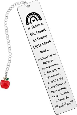 Teacher Appreciation Gift Thank You Teacher Bookmark for Preschool Kindergarten Teachers Back to School End of Year Gift from Students Retirement Easter Goodbye Farewell Present for Book Lover in Saudi Arabia