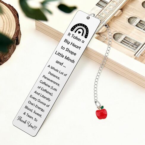 Teacher Appreciation Gift Thank You Teacher Bookmark for Preschool Kindergarten Teachers Back to School End of Year Gift from Students Retirement Easter Goodbye Farewell Present for Book Lover in Saudi Arabia