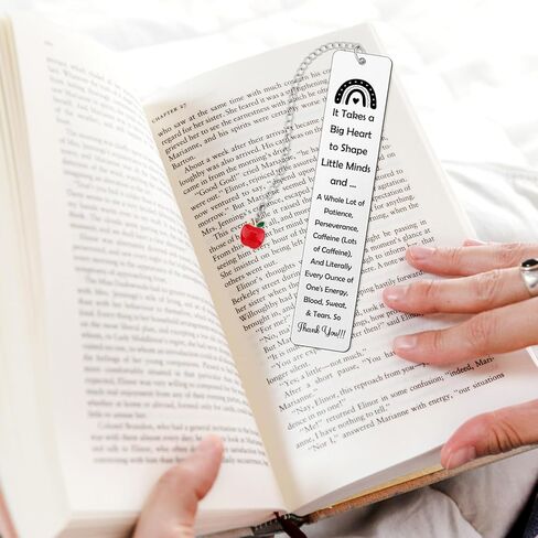 Teacher Appreciation Gift Thank You Teacher Bookmark for Preschool Kindergarten Teachers Back to School End of Year Gift from Students Retirement Easter Goodbye Farewell Present for Book Lover in Saudi Arabia
