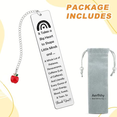Teacher Appreciation Gift Thank You Teacher Bookmark for Preschool Kindergarten Teachers Back to School End of Year Gift from Students Retirement Easter Goodbye Farewell Present for Book Lover in Saudi Arabia
