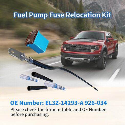 Fuel Pump Fuse Relocation Terminal Repair Kit with 2 Extra Tubes,Replace EL3Z-14293-A 926-034, Compatible with Ford F150 2009-2014 3.5L 3.7L 4.6L 5.0L 6.2L V6 V8 in Saudi Arabia