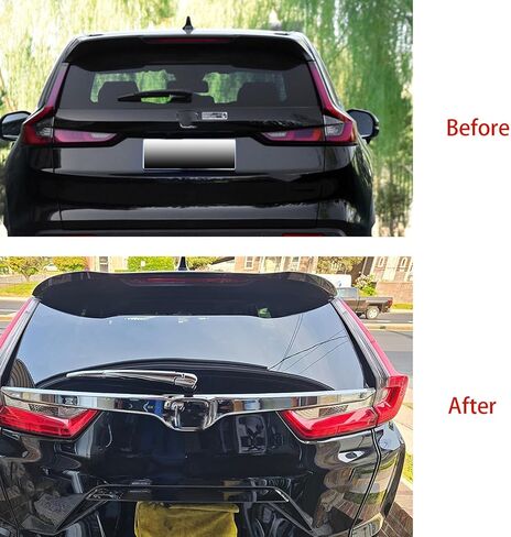 Car Accessories Compatible with Honda CR-V CRV 2017 2018 2019 2020 2021 2022 Chrome Rear Wiper Strip Molding Cover Trims ABS in Saudi Arabia