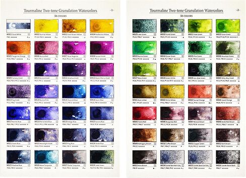Mijello Tourmaline Two-Tone Granulation Watercolor for Fine Art and Craft Projects, Made in Korea, Tangerine Orange (W805) - 15ml (0.51oz) in Saudi Arabia