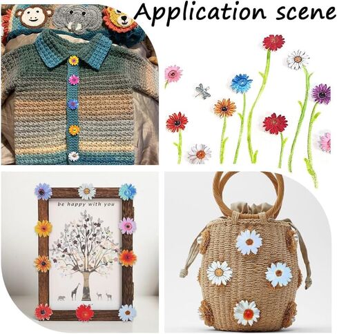 1 Box 96pcs Flower Wood Buttons White Daisy Buttons Bulk 2 Hole Large 25MM Wooden Spring Decorative Assorted Color Printed Floral Button for Crafts Clothes Sewing DIY Making Craft Decorations in Kuwait