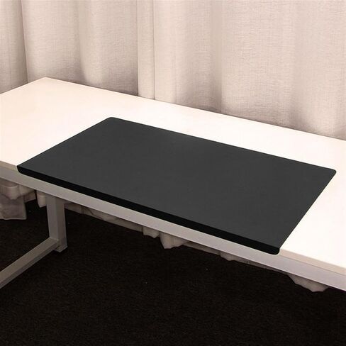 Lifup Non-Slip Desk Pad Protector, Self Adhesive Writing Mat with Full Grip Fixation Lip, Waterproof PU Leather Large Mouse Pad for Home Office Gaming Black 15.7" x 11.8" in Saudi Arabia