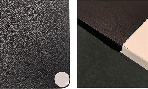 Lifup Non-Slip Desk Pad Protector, Self Adhesive Writing Mat with Full Grip Fixation Lip, Waterproof PU Leather Large Mouse Pad for Home Office Gaming Black 15.7" x 11.8" in Saudi Arabia