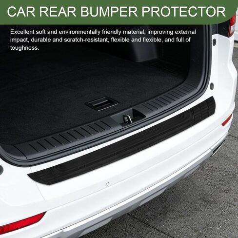 Car Rear Bumper Protector, Rear Bumper Guard, 41 x 3.4 Inch Anti-Scratch Rubber Vehicle Trunk Door Entry Guard, Automotive Interior Trunk Protection Strip Accessories for SUV Sedan Truck in Kuwait