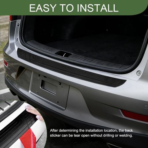 Car Rear Bumper Protector, Rear Bumper Guard, 41 x 3.4 Inch Anti-Scratch Rubber Vehicle Trunk Door Entry Guard, Automotive Interior Trunk Protection Strip Accessories for SUV Sedan Truck in Kuwait