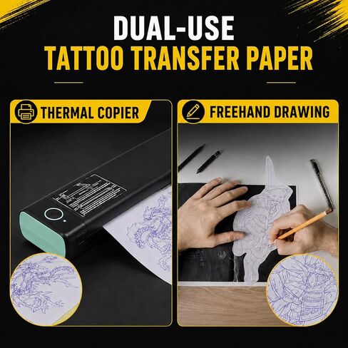 Tattoo Transfer Paper Romlon – 50 Sheets A4 Size, 4-Layer Stencil Paper for Professional Tattoo Artists, Perfect for Studios, DIY Tattoo Practice & Precise Tracing Tattoo Supplies in Saudi Arabia