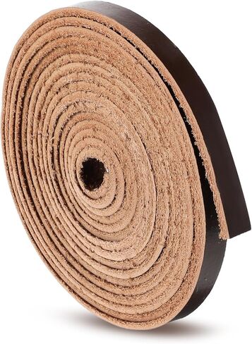 78.7 Inches Flat Leather Strap for Crafts, 1/4 Inch Wide Leather Strips for DIY Art & Craft Projects Furniture Handles Bag Straps, 2mm Thick (Brown) in Saudi Arabia