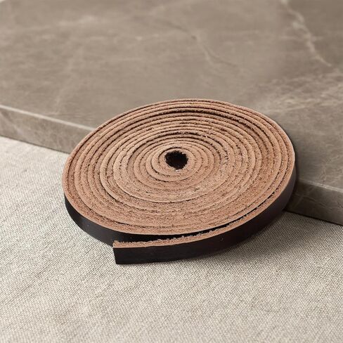 78.7 Inches Flat Leather Strap for Crafts, 1/4 Inch Wide Leather Strips for DIY Art & Craft Projects Furniture Handles Bag Straps, 2mm Thick (Brown) in Saudi Arabia