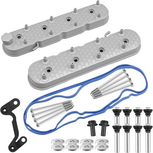Tall For LS LS1 LS2 LS3 LS6 LS7 Cast Aluminum Valve Covers w/Coil Mounts (Raised Honeycomb-Black) in Kuwait