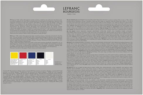 طلاء الفينيل Lefranc Bourgeois Flashe، المجموعة الأساسية، 5 أنابيب × 80 مل in Kuwait