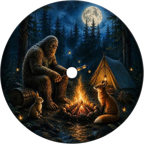 ThangPham Shop Bigfoot Animals Spare Tire Cover with/Without Backup Camera Hole, Sasquatch Wilderness Wheel Cover in Kuwait