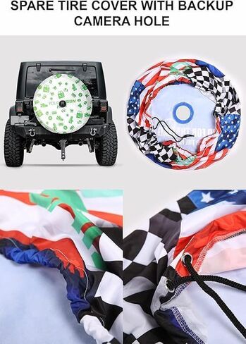 ThangPham Shop Bigfoot Animals Spare Tire Cover with/Without Backup Camera Hole, Sasquatch Wilderness Wheel Cover in Kuwait