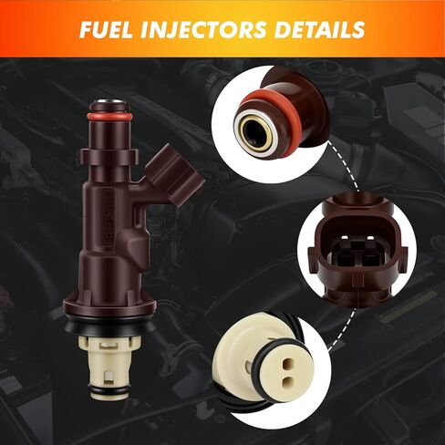 1999-2004 6Pcs Fuel Injectors Compatible for Toyota 4Runner 1999-2002 Tacoma 1999-2004 Tundra 2000-2004, 3.4L V6 Replace 2320962040 23250-62040 2172933 in Saudi Arabia