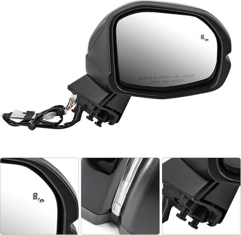 76208-3A0-A12 8Pin Right Side Mirror Compatible with Honda CR-V 2023-2025 Heated Signal Blind Spot Power Glass Passenger Side Door Mirror Assembly Replace# 762083A0A12 HO1321360 in Saudi Arabia