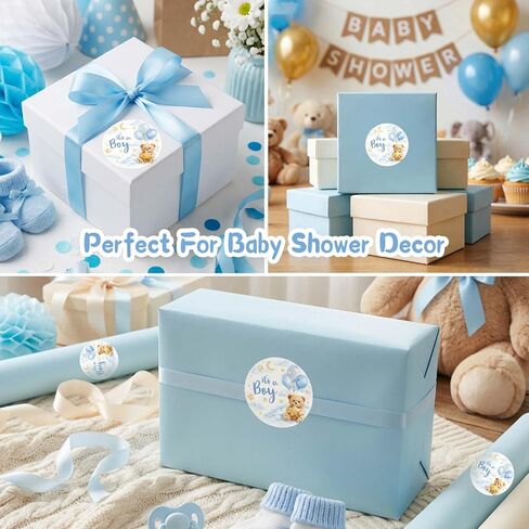 120 عبوة من ملصقات هدايا استحمام الطفل It's a Boy & It's a Girl، ديكورات حمام الأطفال على شكل دمية دب مون ستار لأكياس الحلوى، وبطاقات الهدايا، وحقائب المكافآت، وأختام الأظرف وهدايا الحفلات التي تكشف عن الجنس، 1.6 بوصة in Kuwait