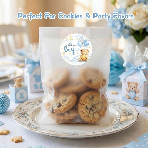 120 عبوة من ملصقات هدايا استحمام الطفل It's a Boy & It's a Girl، ديكورات حمام الأطفال على شكل دمية دب مون ستار لأكياس الحلوى، وبطاقات الهدايا، وحقائب المكافآت، وأختام الأظرف وهدايا الحفلات التي تكشف عن الجنس، 1.6 بوصة in Kuwait