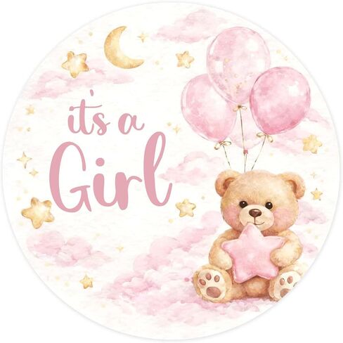 120 عبوة من ملصقات هدايا استحمام الطفل It's a Boy & It's a Girl، ديكورات حمام الأطفال على شكل دمية دب مون ستار لأكياس الحلوى، وبطاقات الهدايا، وحقائب المكافآت، وأختام الأظرف وهدايا الحفلات التي تكشف عن الجنس، 1.6 بوصة in Kuwait