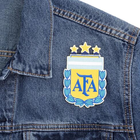 صبار الصحراء الأرجنتيني لكرة القدم التصحيح AFA Argentina Albiceleste كرة القدم المطرزة الحديد على / خياطة على زين للسترات والسترات وحقائب الظهر والحقائب والقبعات والعتاد التكتيكي - (التصحيح أ) in Kuwait