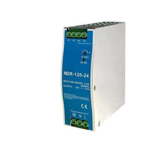 1pcs 12V 24V 48V NDR120W 100-120VAC/180-240VAC Industrial DIN Rail Mounted AC to DC Single Output Switching Power Supply(NDR-120W-12V 10A) in Saudi Arabia