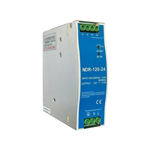 1pcs 12V 24V 48V NDR120W 100-120VAC/180-240VAC Industrial DIN Rail Mounted AC to DC Single Output Switching Power Supply(NDR-120W-12V 10A) in Saudi Arabia