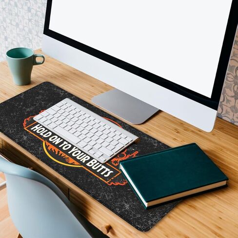 لوحة ماوس ديناصور ريترو، بساط مكتب ألعاب مضحك T Rex Sunset Lightning ولوحة مفاتيح كمبيوتر محمول ممتدة وقاعدة مطاطية غير قابلة للانزلاق مع حواف مخيطة للمنزل، 31.5 × 11.8 بوصة مكتب ألعاب المكتب المنزلي in Kuwait