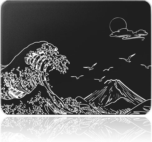 ATTACK SHARK CM05SE Glass Gaming Mouse Pad for FPS & Esports, Nano-Etched Tempered Glass Surface,Ultra-Smooth Low Friction Hard Mousepad,Waterproof Large Desk Mouse Mat for PC Setup,Black in Kuwait