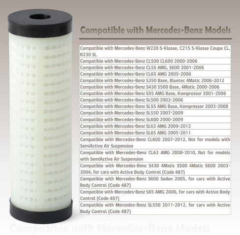 0031846101 Oil Filter for ABC Hydraulic Suspension Compatible with Mercedes-Benz CL500 CL600 SL500 SL550 C215 W220 R230 S500 S600 for Suspension Self-leveling Unit Replace A0031846101 in Kuwait