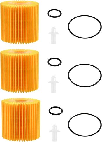 3 Pack 04152-YZZA1 Engine Oil Filter, Replacement for Toyota Camry RAV4 Highlander Sienna Avalon & Lexus ES350 RX350 IS200t, Replaces 04152-31090, 04152-YZZG1, CH9972 in Kuwait