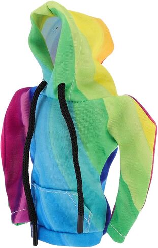 1 Pc Gear Shift Knob Cover Decoration Stick Shifting Handle Protector 5.91"x4.33" 3D Printed Hoodie Style Rainbow Colors Polyester in Kuwait