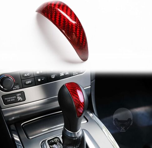 for Infiniti G37 G35 G25 Q40 FX35 FX37 FX50 QX70 QX56 EX35 EX37 EX25 QX50 Accessories Universal Black Carbon Fiber Gear Shift Knob Cover Interior Trim Center Console Shifter Stick Cove Trim in Kuwait